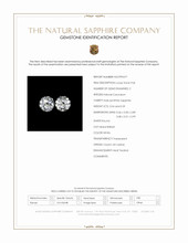 1.13 Ct.Tw.Total Carat Weight White Sapphire Pair from Ceylon (Sri Lanka) Scan Report