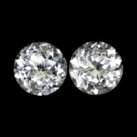1.13&nbsp;Ct.Tw.Total Carat Weight White Sapphire Pair from Ceylon (Sri Lanka) Video