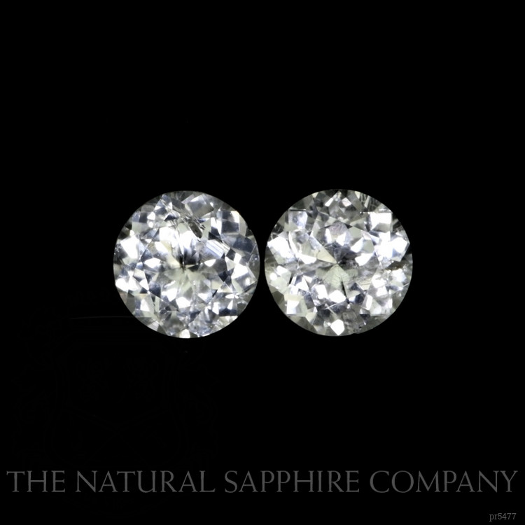 1.13 Ct.Tw. White Sapphire Pair from Ceylon (Sri Lanka)