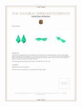 1.29 Ct.Tw.Total Carat Weight Emerald Pair from Zambia Appraisal
