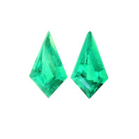 1.29 Ct.Tw.Total Carat Weight Emerald Pair from Zambia Video