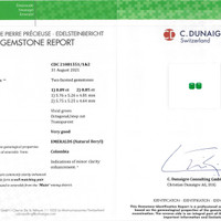1.74 Ct.Tw.Total Carat Weight Emerald Pair from Colombia Scan Report