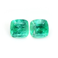 3.47 Ct.Tw.Total Carat Weight Emerald Pair from Zambia Video
