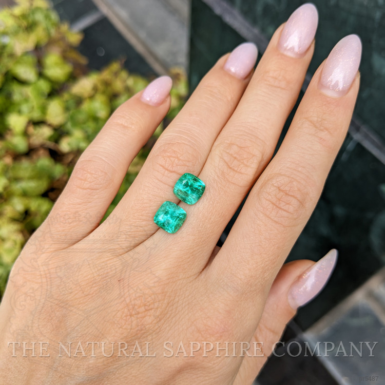 3.47 Ct.Tw. Emerald Pair from Zambia