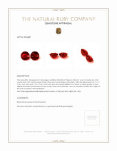 4.11 Ct.Tw.Total Carat Weight Ruby Pair from Mozambique Appraisal