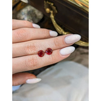4.11 Ct.Tw.Total Carat Weight Ruby Pair from Mozambique Life Style