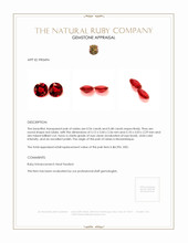 1.02 Ct.Tw.Total Carat Weight Ruby Pair from Mozambique Appraisal