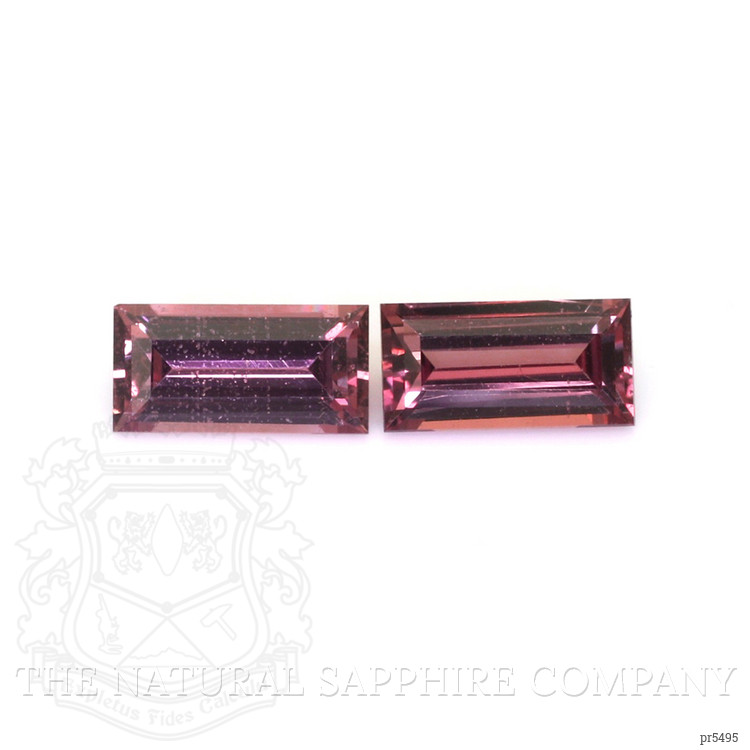 0.78 Ct.Tw. Reddish Pink Sapphire Pair from Ceylon (Sri Lanka)
