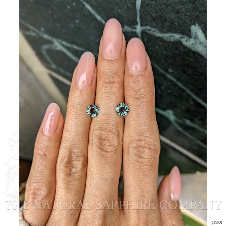 1.72 Ct.Tw. Green Sapphire Pair from Ceylon (Sri Lanka)