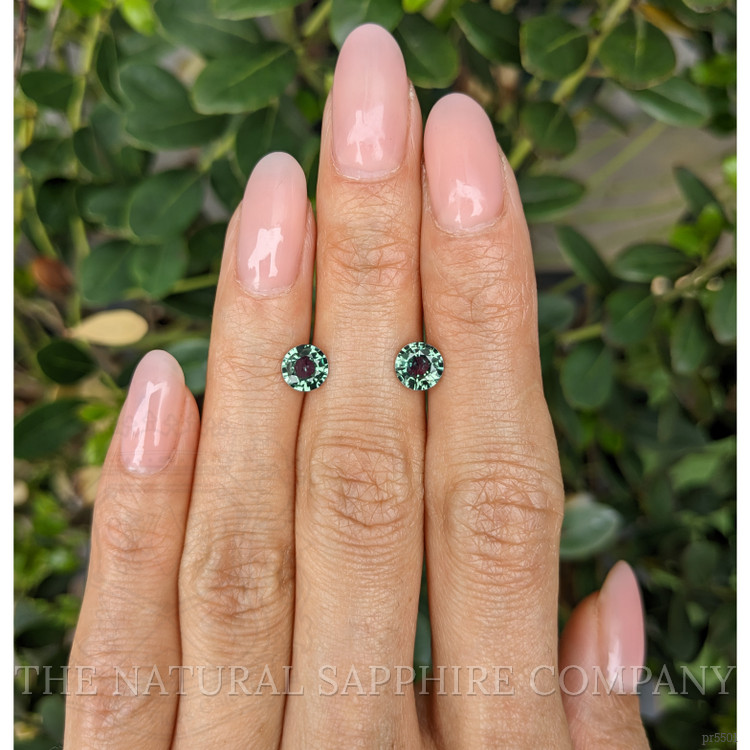 1.72 Ct.Tw. Green Sapphire Pair from Ceylon (Sri Lanka)