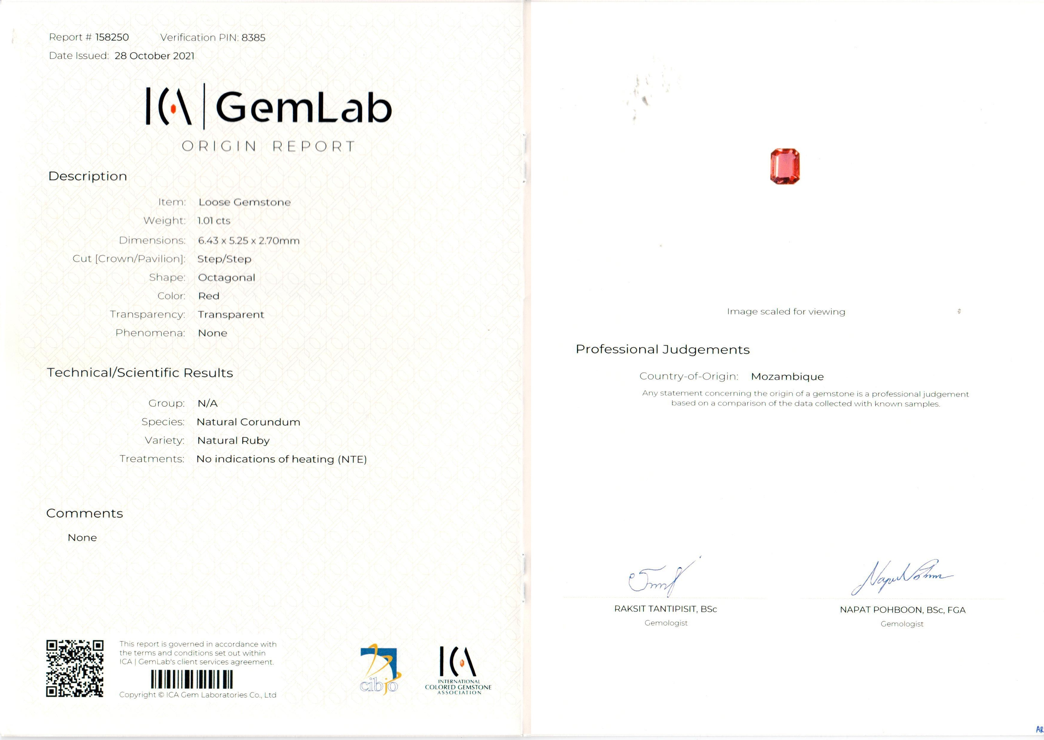 2.14 Ct.Tw. Ruby Pair from Mozambique