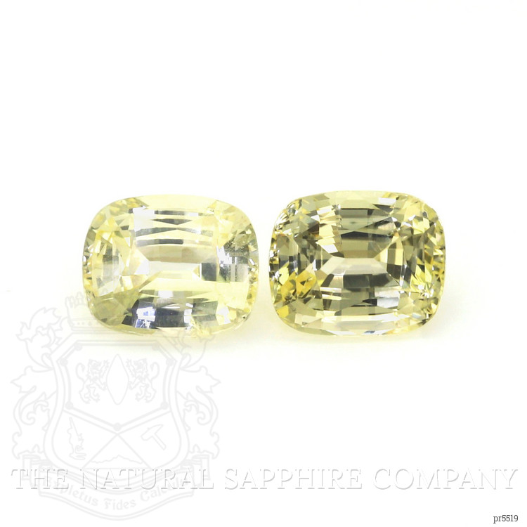 4.33 Ct.Tw. Yellow Sapphire Pair from Ceylon (Sri Lanka)