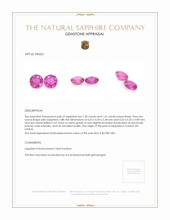 2.71 Ct.Tw.Total Carat Weight Pink Sapphire Pair from Ceylon (Sri Lanka) Appraisal