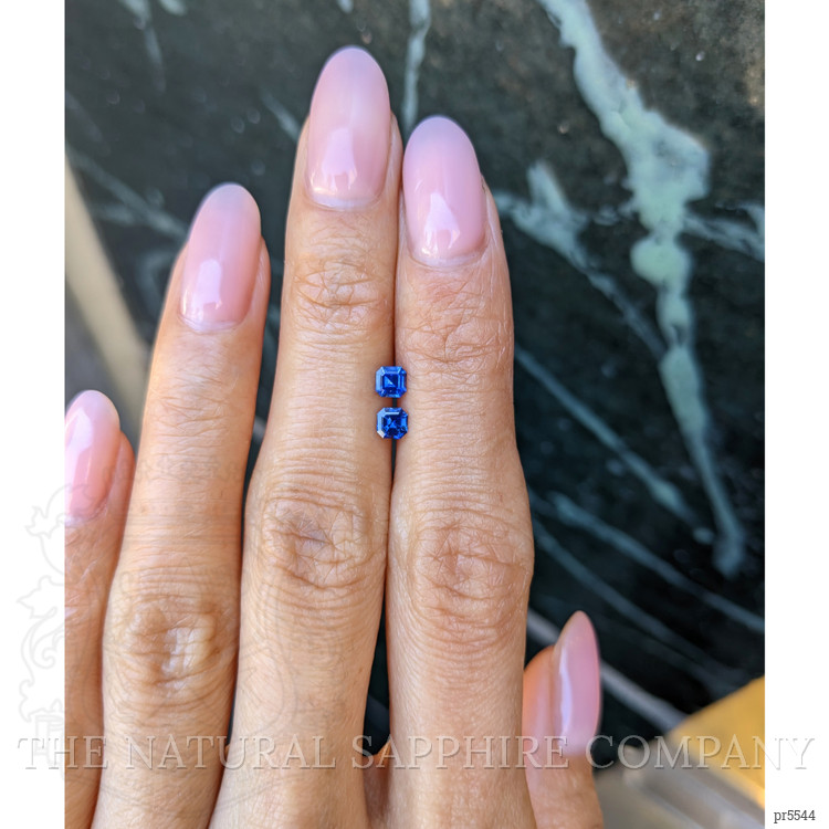 0.55 Ct.Tw. Blue Sapphire Pair from Ceylon (Sri Lanka)