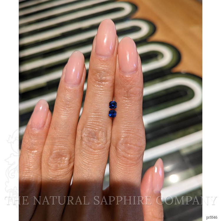0.55 Ct.Tw. Blue Sapphire Pair from Ceylon (Sri Lanka)