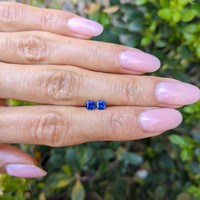 0.55&nbsp;Ct.Tw.Total Carat Weight Blue Sapphire Pair from Ceylon (Sri Lanka) Life Style