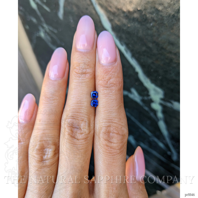 0.55 Ct.Tw. Blue Sapphire Pair from Ceylon (Sri Lanka)
