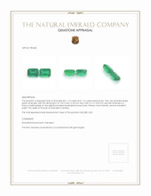 2.28 Ct.Tw.Total Carat Weight Emerald Pair from Zambia Appraisal