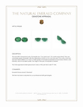 2.69 Ct.Tw.Total Carat Weight Emerald Pair from Zambia Appraisal