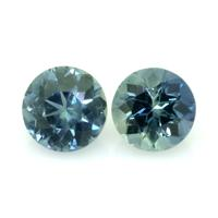 0.85&nbsp;Ct.Tw.Total Carat Weight Greenish Blue Sapphire Pair from Madagascar Video