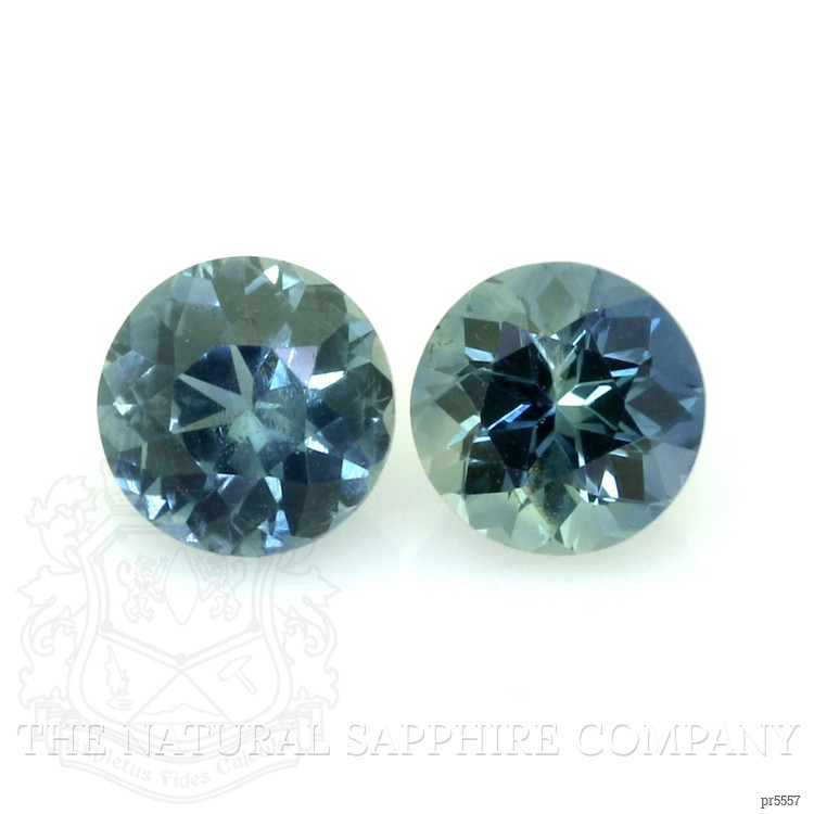 0.85 Ct.Tw. Greenish Blue Sapphire Pair from Madagascar