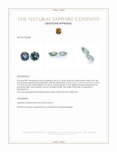 0.75 Ct.Tw.Total Carat Weight Greenish Blue Sapphire Pair from Madagascar Appraisal