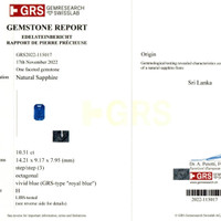 21.21 Ct.Tw.Total Carat Weight Blue Sapphire Pair from Ceylon (Sri Lanka) Scan Report