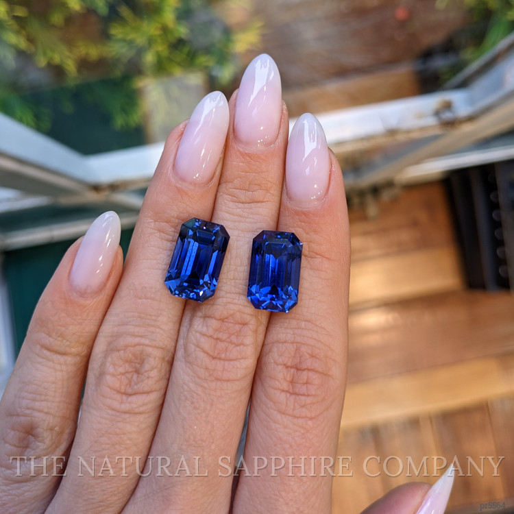 21.21 Ct.Tw. Blue Sapphire Pair from Ceylon (Sri Lanka)