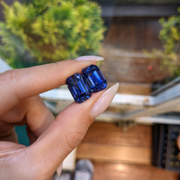21.21&nbsp;Ct.Tw.Total Carat Weight Blue Sapphire Pair from Ceylon (Sri Lanka) Life Style