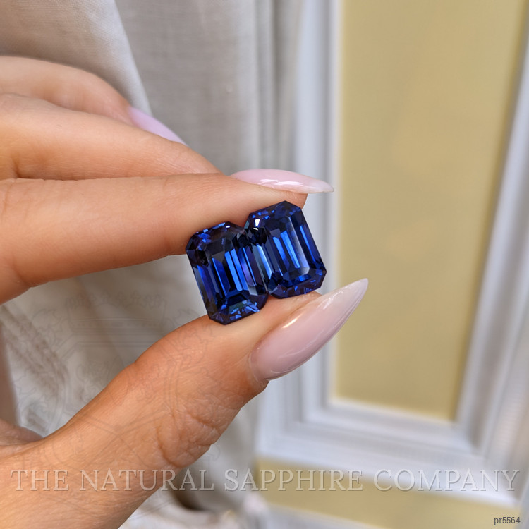 21.21 Ct.Tw. Blue Sapphire Pair from Ceylon (Sri Lanka)