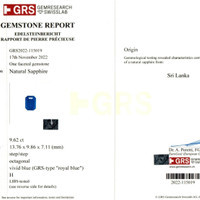 18.35&nbsp;Ct.Tw.Total Carat Weight Blue Sapphire Pair from Ceylon (Sri Lanka) Scan Report