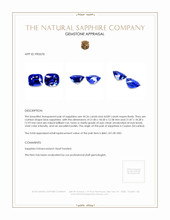 89.15&nbsp;Ct.Tw.Total Carat Weight Blue Sapphire Pair from Ceylon (Sri Lanka) Appraisal