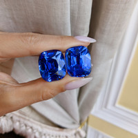 89.15&nbsp;Ct.Tw.Total Carat Weight Blue Sapphire Pair from Ceylon (Sri Lanka) Life Style