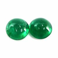 16.04 Ct.Tw.Total Carat Weight Cabochon Emerald Pair from Zambia Video