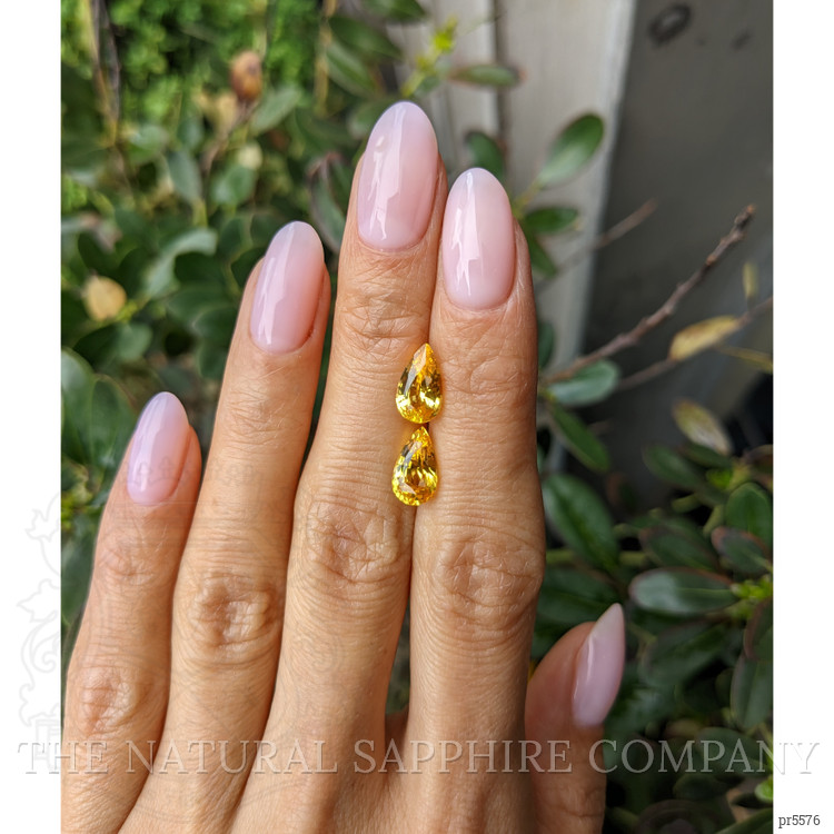 4.11 Ct.Tw. Yellow Sapphire Pair from Ceylon (Sri Lanka)
