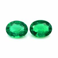 5.88 Ct.Tw.Total Carat Weight Emerald Pair from Zambia Video