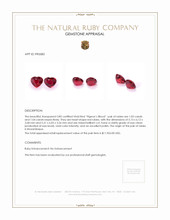 2.07 Ct.Tw.Total Carat Weight Ruby Pair from Mozambique Appraisal
