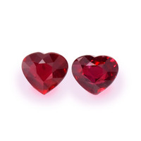 2.07 Ct.Tw.Total Carat Weight Ruby Pair from Mozambique Video