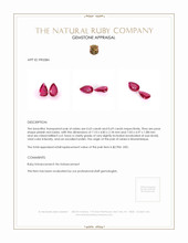 1.32 Ct.Tw.Total Carat Weight Ruby Pair from Mozambique Appraisal