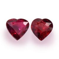 2.04 Ct.Tw.Total Carat Weight Ruby Pair from Mozambique Video