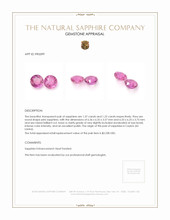 2.59 Ct.Tw.Total Carat Weight Pink Sapphire Pair from Ceylon (Sri Lanka) Appraisal