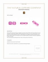 1.60&nbsp;Ct.Tw.Total Carat Weight Pink Sapphire Pair from Ceylon (Sri Lanka) Appraisal