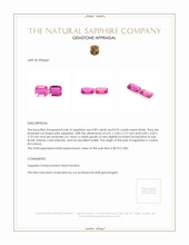 1.82&nbsp;Ct.Tw.Total Carat Weight Pink Sapphire Pair from Ceylon (Sri Lanka) Appraisal