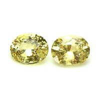 3.08&nbsp;Ct.Tw.Total Carat Weight Greenish Yellow Sapphire Pair from Ceylon (Sri Lanka) Video