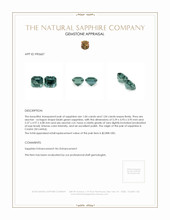 2.08 Ct.Tw.Total Carat Weight Bluish Green Sapphire Pair from Ceylon (Sri Lanka) Appraisal