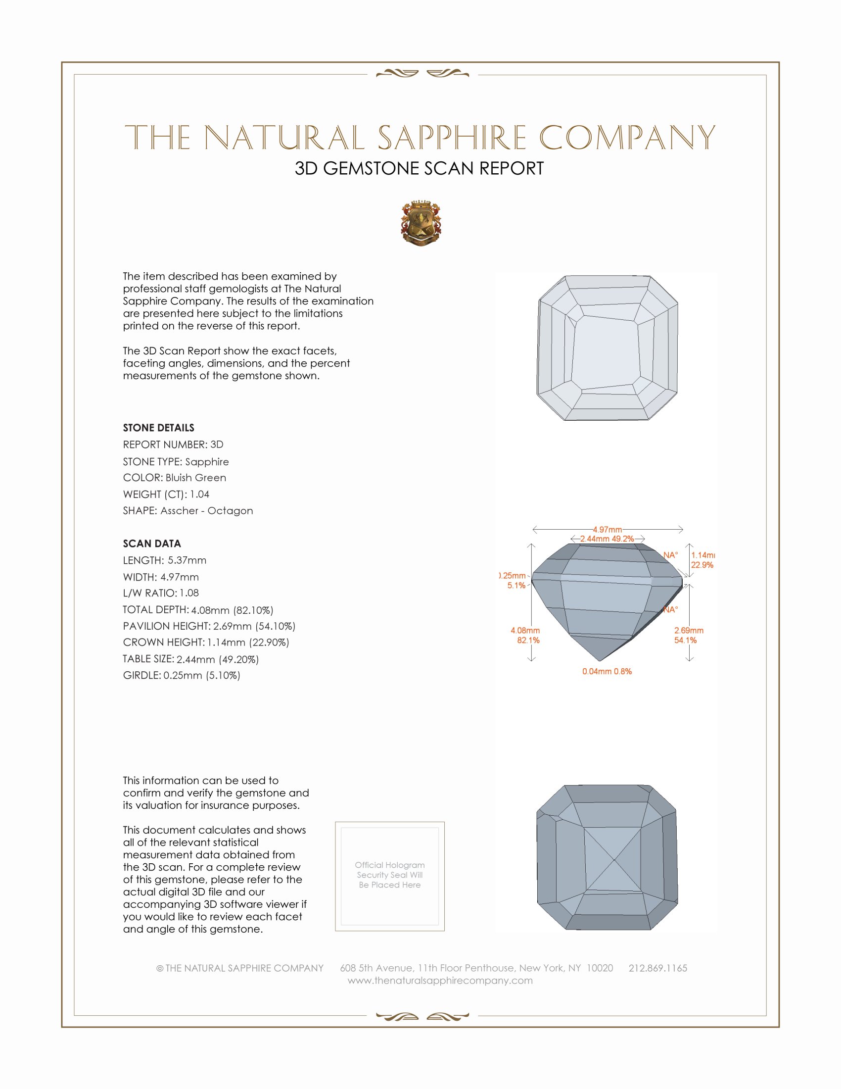 2.08 Ct.Tw. Bluish Green Sapphire Pair from Ceylon (Sri Lanka)