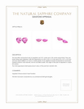 1.91 Ct.Tw.Total Carat Weight Pink Sapphire Pair from Ceylon (Sri Lanka) Appraisal