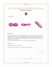 6.85 Ct.Tw.Total Carat Weight Pink Sapphire Pair from Ceylon (Sri Lanka) Appraisal