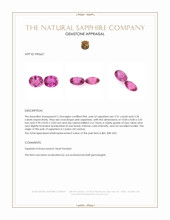 6.85 Ct.Tw.Total Carat Weight Pink Sapphire Pair from Ceylon (Sri Lanka) Appraisal