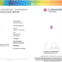 7.07&nbsp;Ct.Tw.Total Carat Weight Pink Sapphire Pair from Madagascar Scan Report